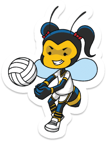 Bee Playing Volleyball